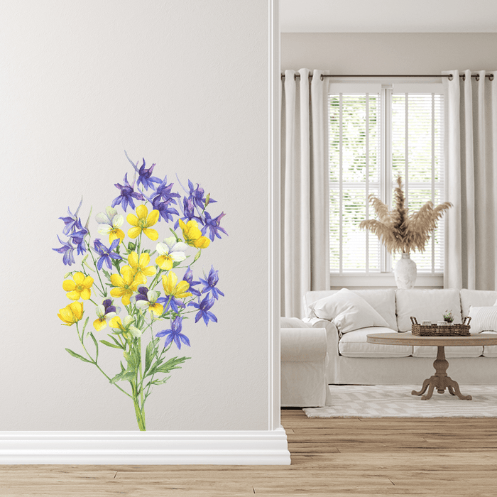 Wild Pansy, Larkspur and Buttercup Bouquet
