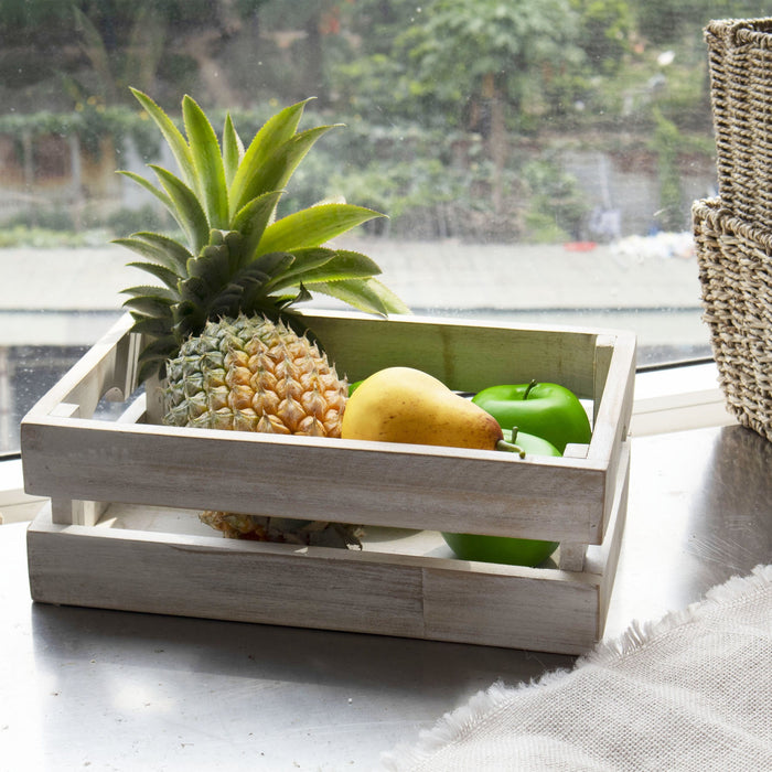 Nesting Rustic Storage & Accent Crates | Farmhouse Decorative Storage Crates (Set of 3)