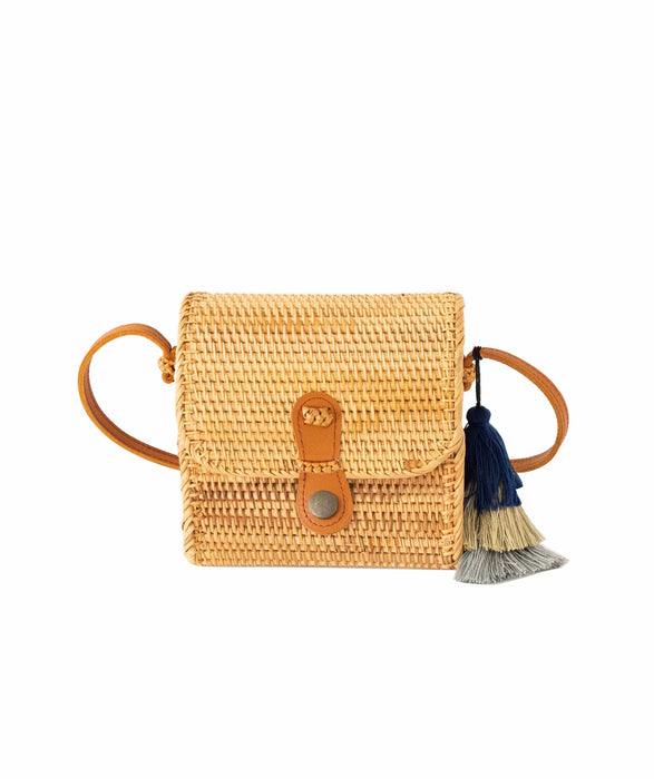 Oval Straw Bag Purse for Women | 7-Inch Wicker Cylinder Rattan Crossbody Handbags