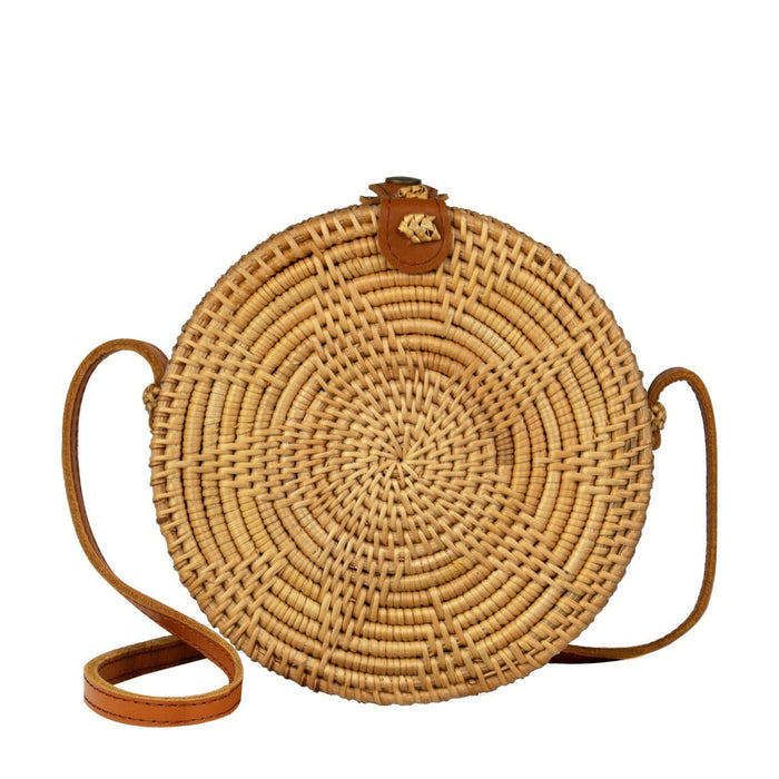 Star Round Rattan Bag | 8-Inch Summer Essential Straw Bag for Women