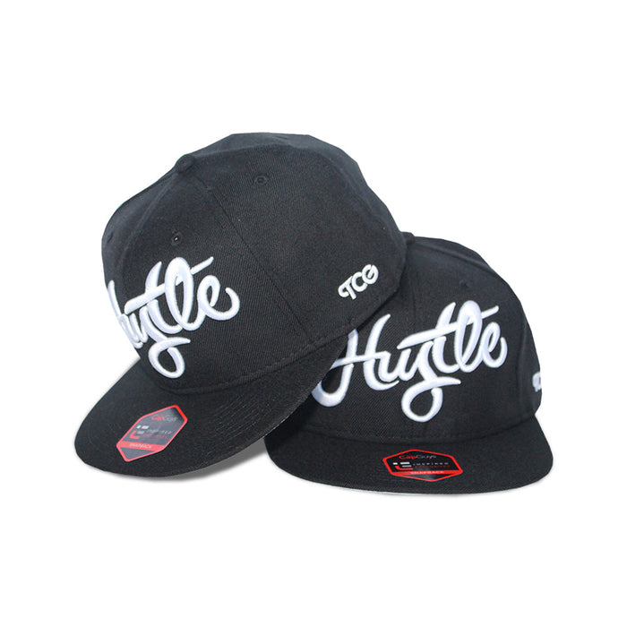 Hustle - T.O. - The Cap Guys TCG / Inspired Exclusives White and Black Snapback Cap