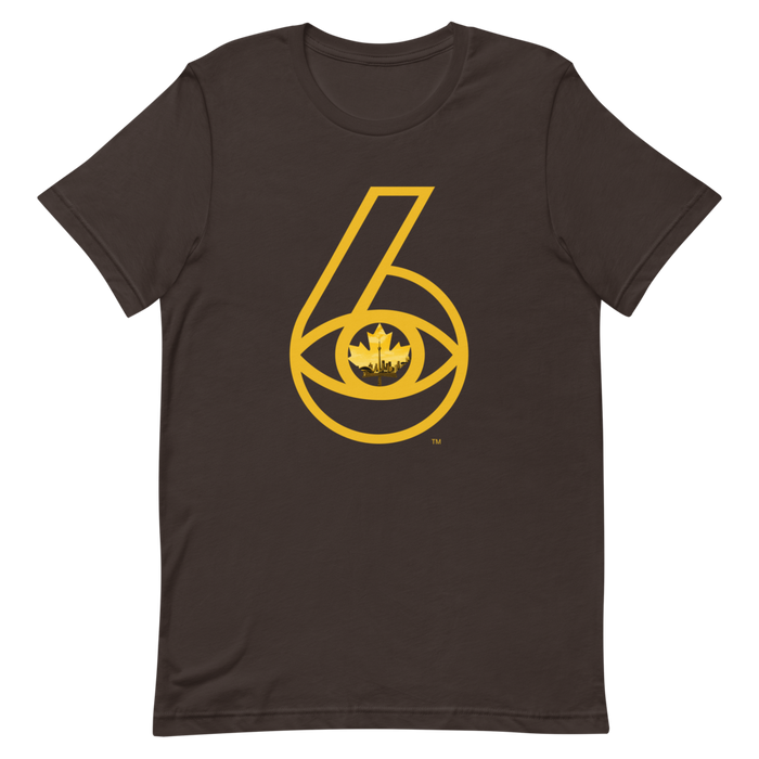 6 Visions - Toronto Skyline - Gold Graphic - Short Sleeve Unisex T-Shirt