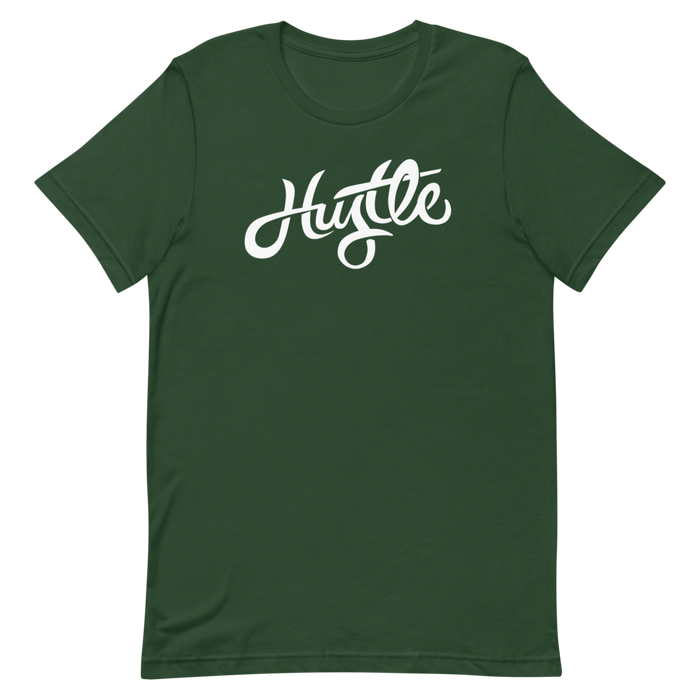 Hustle - White Graphic - Short Sleeve Unisex T-Shirt