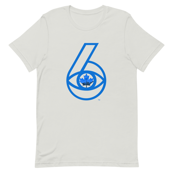 6 Visions - Toronto Skyline - Blue Graphic - Short Sleeve Unisex T-Shirt