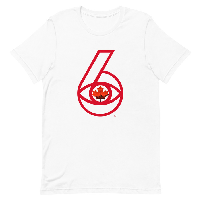 6 Visions - Toronto Skyline - Red Graphic - Short Sleeve Unisex T-Shirt