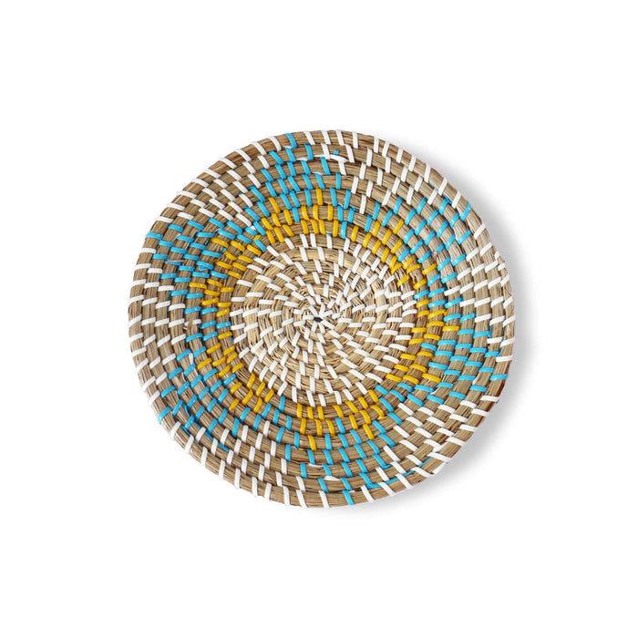 Seagrass Woven Wall Basket | Rustic Boho Decor Wall Hanging for Home Decoration and Display (9.8")